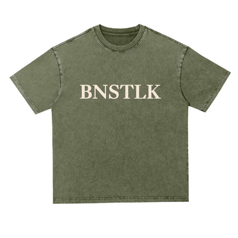 BNSTLK Snow Washed Heavyweight Tee